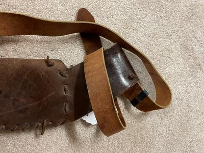 Leather Quiver with Belt and Thunderbird Buckle