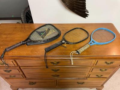 Three Vintage Sporting Rackets
