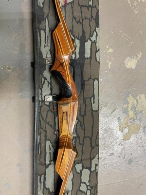 Recurve Bow with Case and String Silencers