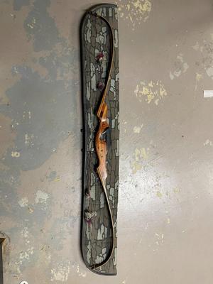 Recurve Bow with Case and String Silencers