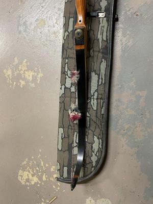Recurve Bow with Case and String Silencers