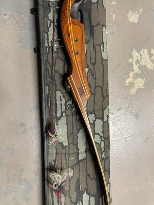 Recurve Bow with Case and String Silencers