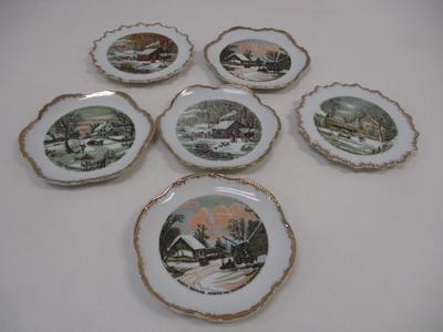 7 1/4" Currier & Ives Seasonal Plates