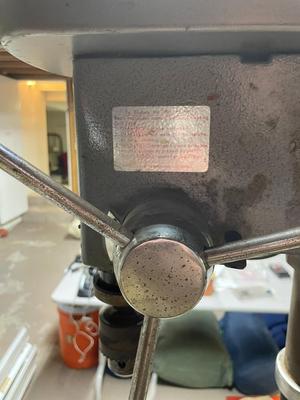 Vintage Industrial Bench Drill Press with Induction Motor