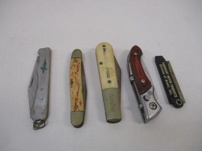 Variety Of Pocket Knives Several Different Makers