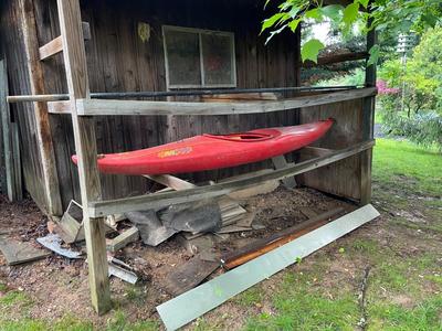 Red Single-Seat Kayak