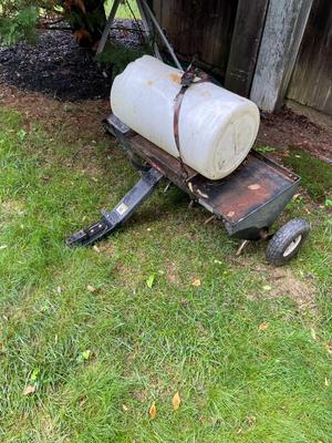 Tow-Behind Lawn Aerator Spreader with Water Drum