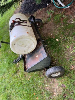 Tow-Behind Lawn Aerator Spreader with Water Drum