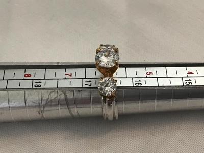 Beautiful Silver Faux Diamond Cocktail Ring