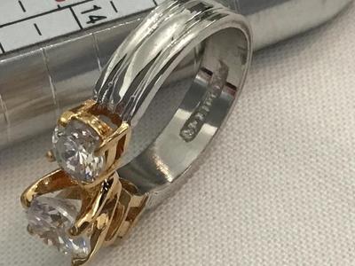 Beautiful Silver Faux Diamond Cocktail Ring
