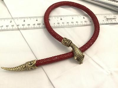 DL Auld Red Mesh Snake Necklace