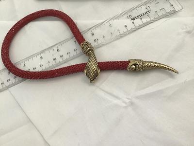 DL Auld Red Mesh Snake Necklace