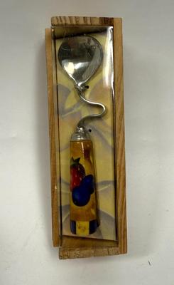 Harvest Honey Spoon in Wooden Crate Joie de Vivre Wood Crate NEW