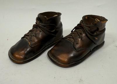 Vintage Bronze Copper Type Baby Boot Shoe Unmounted dipped booties