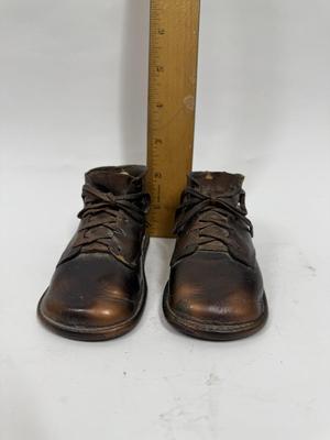 Vintage Bronze Copper Type Baby Boot Shoe Unmounted dipped booties