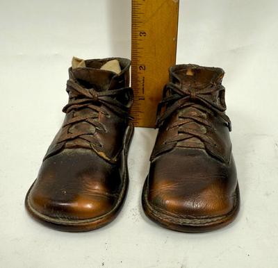 Vintage Bronze Copper Type Baby Boot Shoe Unmounted dipped booties