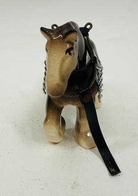 Vintage Porcelain Ceramic Clydesdale Horse Figurine with yoke