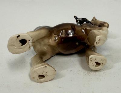 Vintage Porcelain Ceramic Clydesdale Horse Figurine with yoke