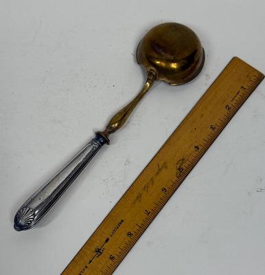 Art Deco Serving Spoon Ice Cream Service in Silver-Plated and Gold-Plated Metal