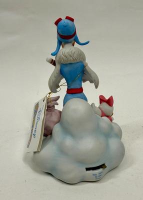 RUSH DELIVERY Disney New Arrivals Musical Stork Figurine w/ Baby Daisy 1984 Vintage music box