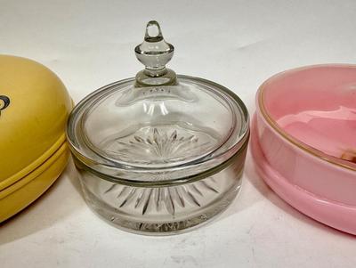 Lot of 3 Vintage Powder Boxes or use for Trinkets Jewelry Vanity