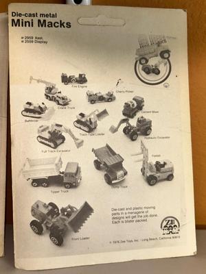 1971 TOOTSIE TOYS IN ORIGINAL PACKAGE, ALONG WITH 1976 MINI MACK AND WINDRACER & TOOTSIE TOY ARMY TANK