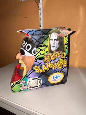 1998 WCW DIAMOND DALLAS PAGE BOBBLE HEAD AND 1999 NWO HULK HOGAN HEAD MUG