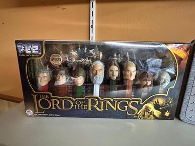 LORD OF THE RINGS COLLECTIBLE PEZ IN ORIGINAL PACKAGING , AND ORANGE COUNTY CHOPPERS PEZ IN COLLECTIBLE TIN