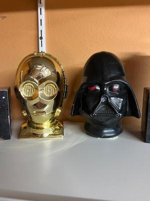 1994 C-P30 MICRO MACHINE TRANSFORMING PLAY SETCERAMIC DARTH VADER BUST YODAS JEFI DESTINY HEAD, PHANTOM MENACE ANIKAN VIEWER,