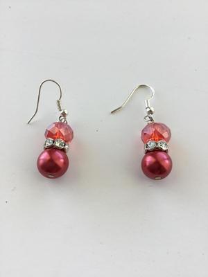 Beautiful red fashion earrings