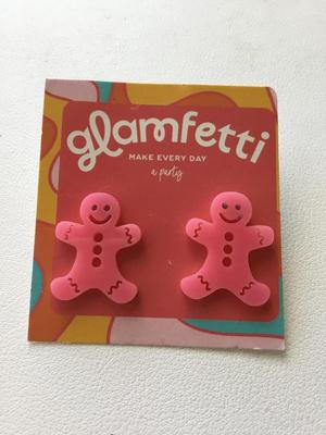 Glamfetti gingerbread fashion earrings