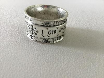 Unmarked I am enough statement ring