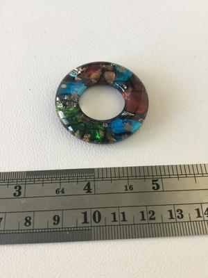 Beautiful art deco glass type necklace pendant
