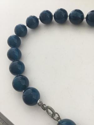 Beautiful blue beaded fashion necklace