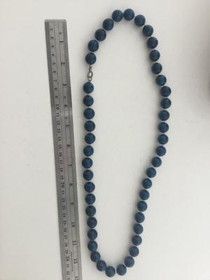 Beautiful blue beaded fashion necklace