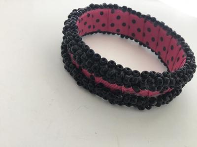 Beautiful pink and black fashion bracelet