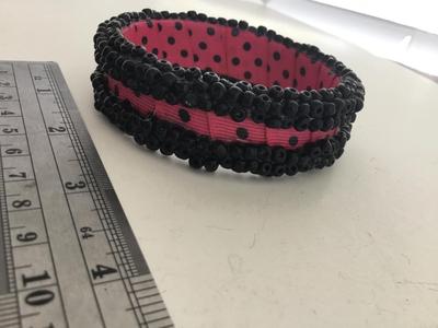Beautiful pink and black fashion bracelet