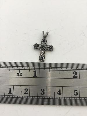 925 marked cross necklace pendant