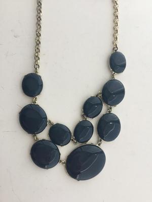 Beautiful dark blue statement necklace