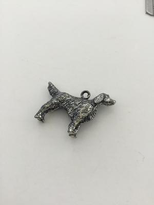 Sterling marked dog necklace pendant