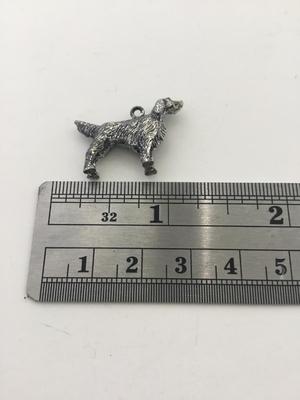 Sterling marked dog necklace pendant