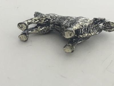 Sterling marked dog necklace pendant