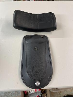 Harley-Davidson Motorcycle Black Leather Seat Components
