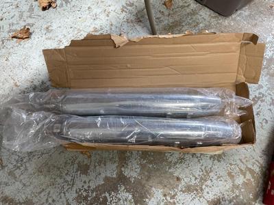 Two Chrome Exhaust Pipes 