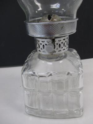 Vintage Clear Square Base Lamp Lighters Farm Lantern