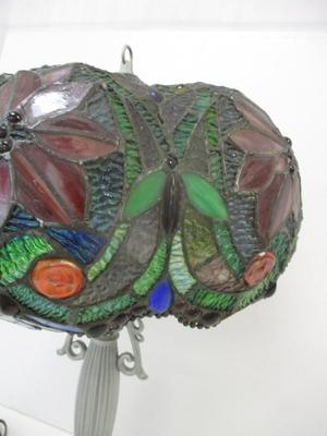 5 Sided Raised Stain Glass Lamp