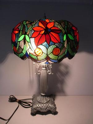 5 Sided Raised Stain Glass Lamp