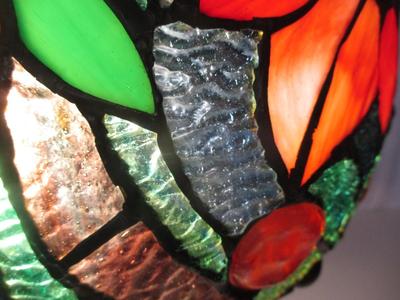 5 Sided Raised Stain Glass Lamp
