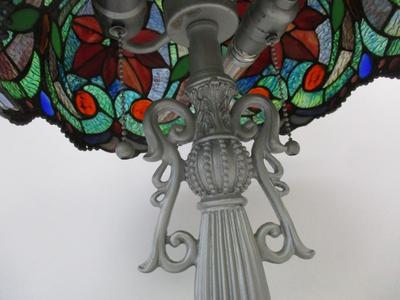 5 Sided Raised Stain Glass Lamp