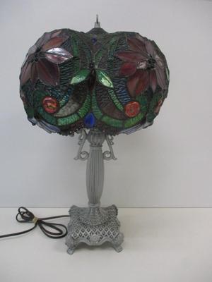 5 Sided Raised Stain Glass Lamp